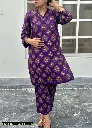 2 Pcs Linen Block Printed Suit