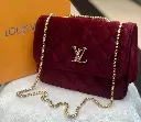 Stylish Women's Quilted Maroon Crossbody Bag - 1 Pc